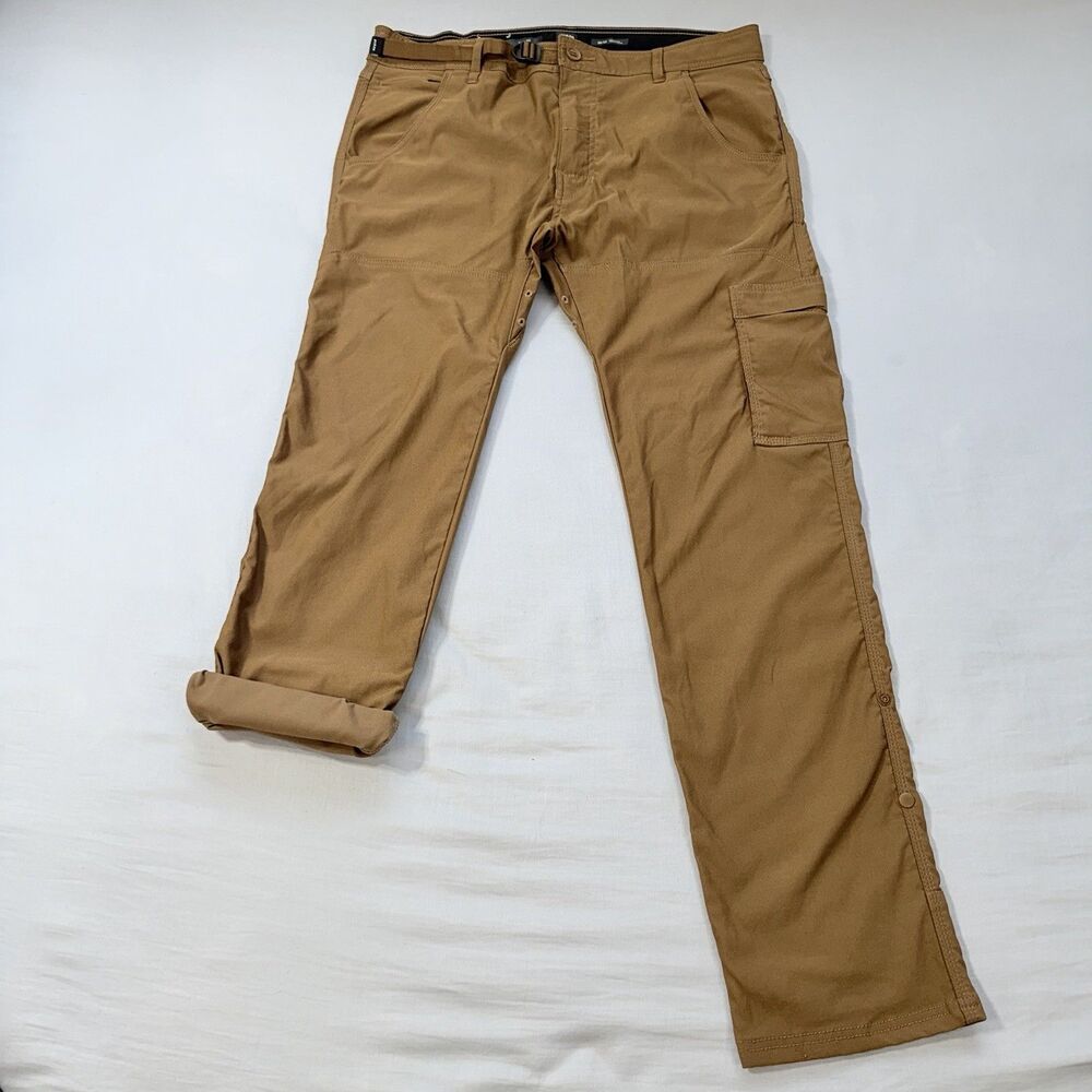 Prana Stretch Zion Cargo Pant 36 X 32 Slim Fit Brown Outdoor Vented Gorpcore - Picture 4 of 12
